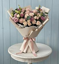 Букет цветов из:  Розы и Лизиантусы в Дмитриевка Уфимский район