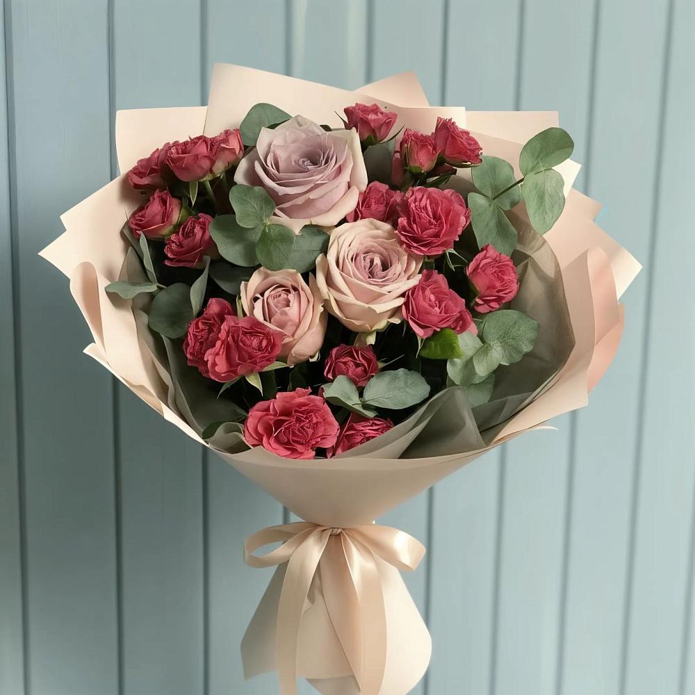 Букет цветов из: Гвоздики и Розы в Дмитриевка Уфимский район