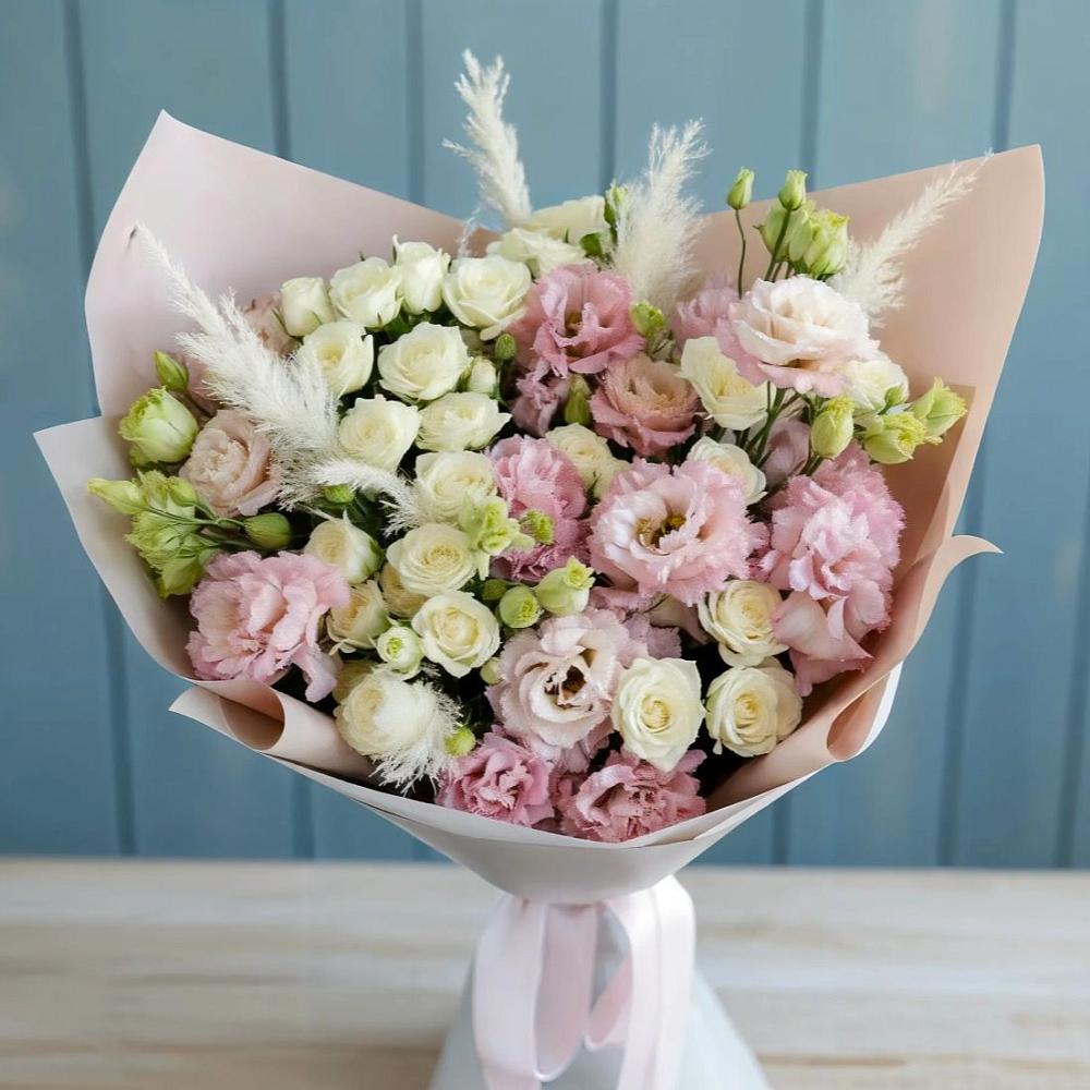 Букет цветов из: Альстромерии и Розы в Дмитриевка Уфимский район