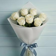 Букет 7 Белых роз Эдлесс Лав в Дмитриевка Уфимский район