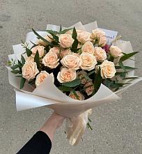 Букет Кремовые розы Латте в Дмитриевка Уфимский район