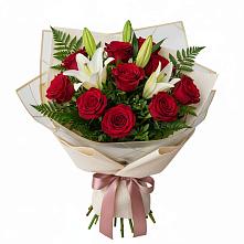 Букет цветов из:  Лилии и Розы в Дмитриевка Уфимский район
