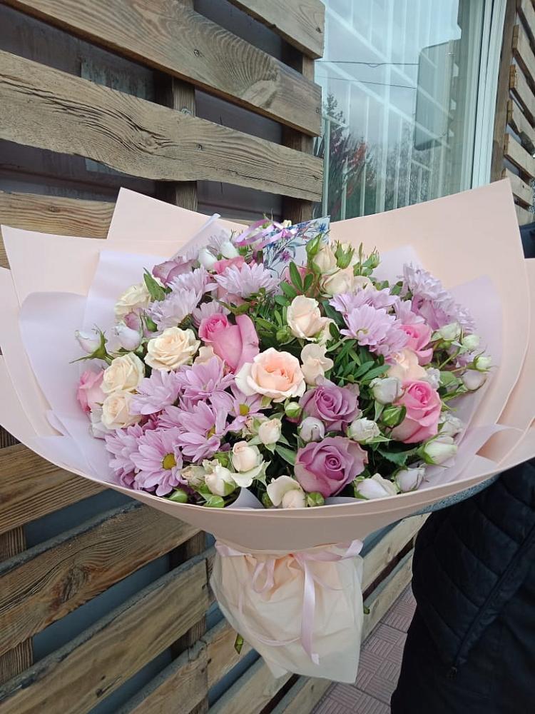 Букет цветов из: Розы и Хризантемы в Дмитриевка Уфимский район