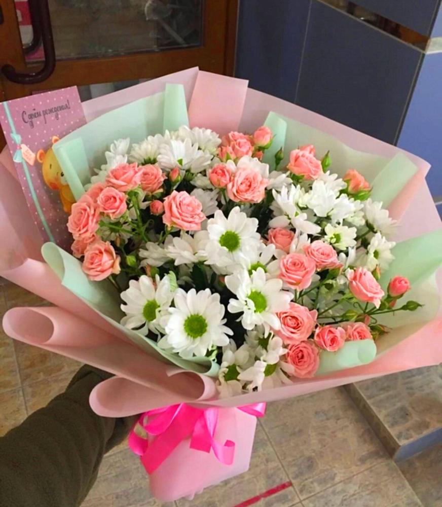 Букет цветов из: Розы и Хризантемы в Дмитриевка Уфимский район