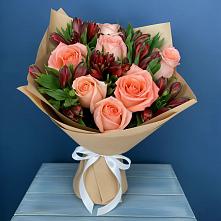 Букет цветов из:  Розы и Альстромерии в Дмитриевка Уфимский район