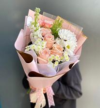 Букет цветов из:  Хризантемы и Розы в Дмитриевка Уфимский район