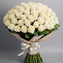 Букет 101 беля роза Белоснежка в Дмитриевка Уфимский район