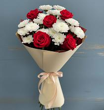 Букет цветов из:  Розы и Хризантемы в Дмитриевка Уфимский район