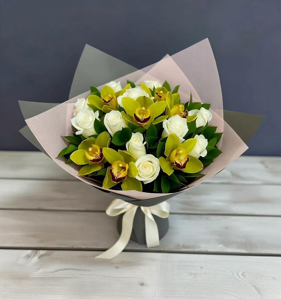 Букет цветов из: Орхидеи и Розы в Дмитриевка Уфимский район