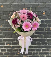 Букет цветов из:  Герберы и Хризантемы в Дмитриевка Уфимский район