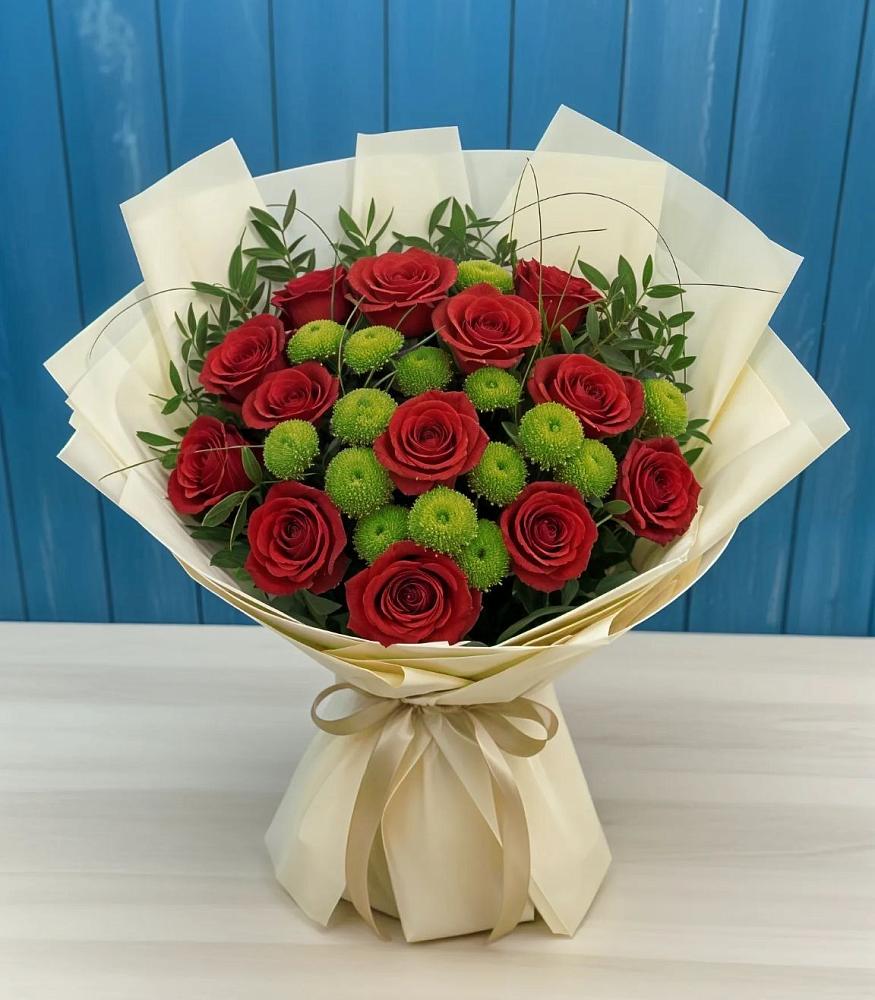 Букет цветов из: Розы и Хризантемы в Дмитриевка Уфимский район