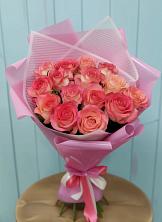 Букет 15 Розовых роз Равель в Дмитриевка Уфимский район